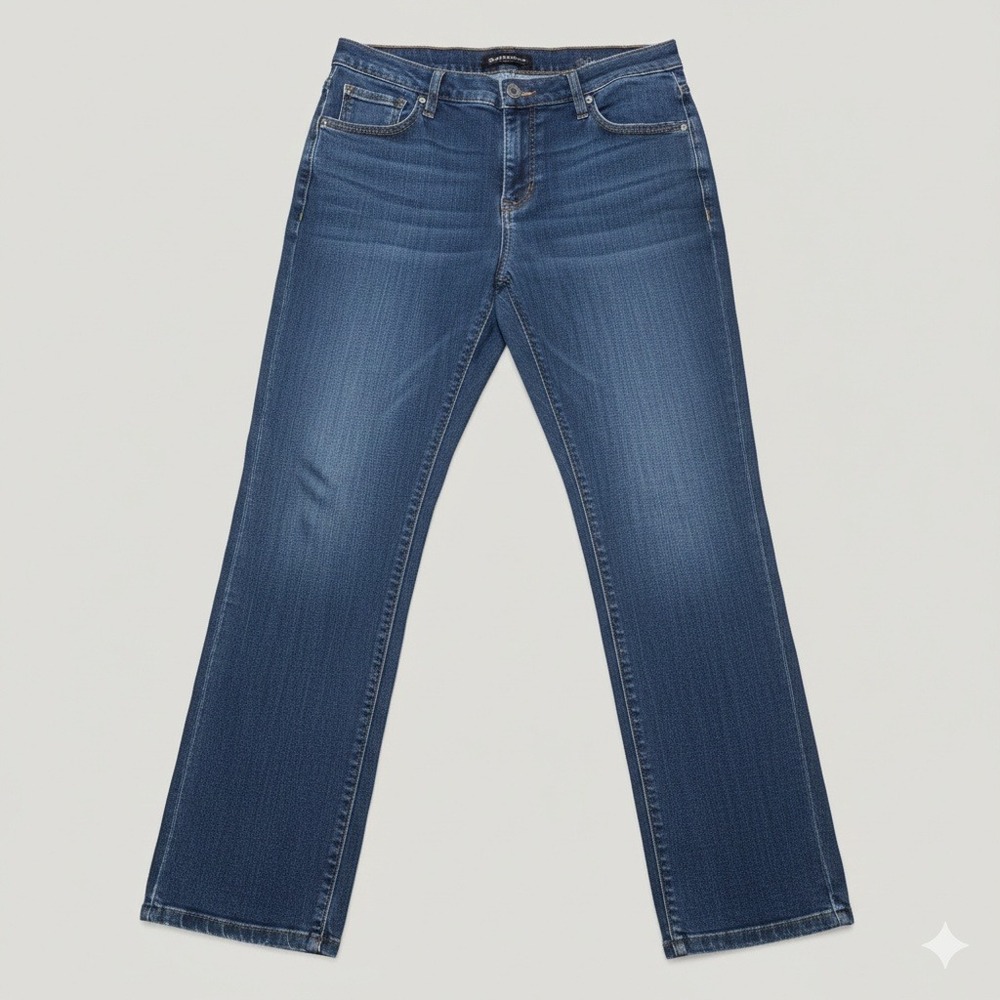 Lee Platinum Label Jeans Womens 16P Blue Classic Fit Straight‎ Leg Dark Wash